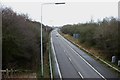 West bound M54 looking back towards the M6 Junction