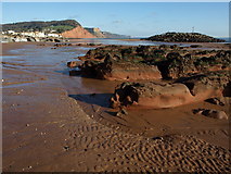 SY1286 : Rocks at Sidmouth by Derek Harper