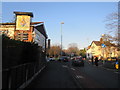 Approaching the Kings Arms roundabout, Wilmslow