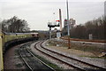 Charter train approaches Lafarge Cement Works