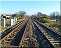 Railway lines east of Ebley level crossing 