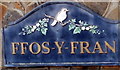 Ffos-y-fran name sign, Bassaleg
