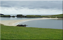 HU3720 : Tombolo and Hevda, St Ninian's Isle by Rob Farrow