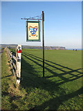 NZ8711 : Sign at the entrance to Whitby Golf Club by Pauline E