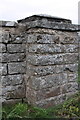 Benchmark at entrance to Gale Bank Farm