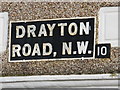 Sign for Drayton Road, NW10