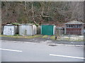 Row of old garages in Pontneddfechan
