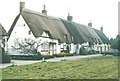 A row of thatched cottages, Downton in 1988