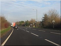 SJ6072 : A49 approaching Millington Lane by Peter Whatley