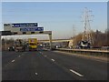 M6 motorway crossed by power lines