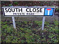 South Close sign