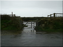 SM7926 : Footpath gate to former St David's airfield by Martyn Harries