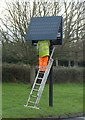 Sign maintenance, Teignmouth Road