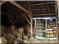 SU2576 : Timber roof inside New Barn, near Aldbourne by Vieve Forward