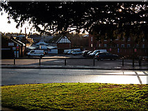 TL1829 : Car park beside Payne's Park, Hitchin by John Lucas