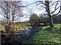 Pld pack horse bridge over the river Worth near Haworth