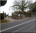 Wall postbox on the corner of Pwllmeyric House