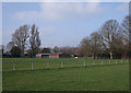 Football pitch and Parks Department building, Pinehurst