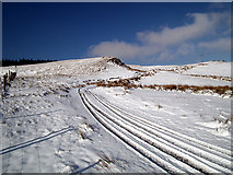 SN7883 : Tracks in the snow at Yr Ochrydd by John Lucas