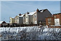 Houses on Sherwood Street on a snowy day