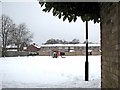 TL4756 : Neville Road Rec in the snow by John Sutton