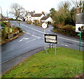 Old-style road sign, Llangybi