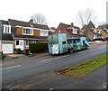 Wastesavers recycling vehicle, Rowan Way, Malpas, Newport