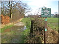 Footpath junction between Whiteley Green and Adlington