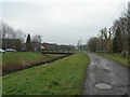 Unmade road by Poulton Park Golf Club