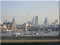 TQ3080 : Winter view from Waterloo Bridge: looking east to the City by Christopher Hilton
