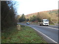 Milestone beside the A390 at Tregoninny