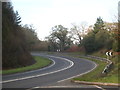 Bend in the A390 near Tregoninny