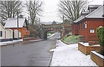 SP0073 : Hewell Road looking south to railway bridge, Barnt Green by P L Chadwick