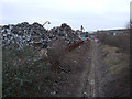 SU1686 : EMR scrap yard and disused GWR Highworth branch line by Vieve Forward