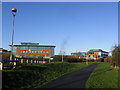 Office blocks next to Worcestershire Royal Hospitals