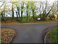 Road junction just past the weak bridge at Upper Clatford