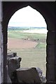 NU2521 : Dunstanburgh Castle: view northwards towards Embleton Bay by Christopher Hilton