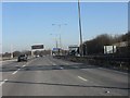 M6 motorway - start of the curve near Parkhill Wood