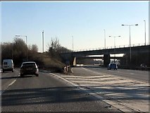 SP1790 : Parting of the ways, M6 junction 4a by Peter Whatley