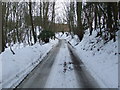 TL7344 : Snow Covered Road by Keith Evans