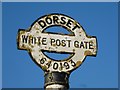 Oborne: detail of White Post Gate signpost