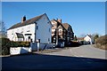 Houses on road junction in Chesterfield, Staffordshire