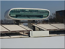 TQ2682 : Media Centre and snow, Lord's cricket ground, St John's Wood, London by Ruth Sharville