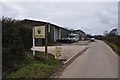 SY2596 : East Devon : Shute Road & Winery Sign by Lewis Clarke