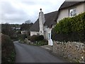 SX8569 : Thatched cottages on edge of Abbotskerswell by David Smith