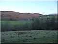 View to part of Aberedw Rocks from the A470 road