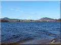 NN5157 : View south across Loch Rannoch to Finnart and the snowy hills beyond by Alan O'Dowd