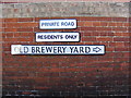 Old Brewery Yard sign