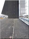 SZ0090 : Poole: base of a sail on the Twin Sails Bridge by Chris Downer