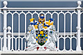 TQ2652 : Reigate and Banstead Borough Council Coat of Arms, Reigate Hill Footbridge by Ian Capper